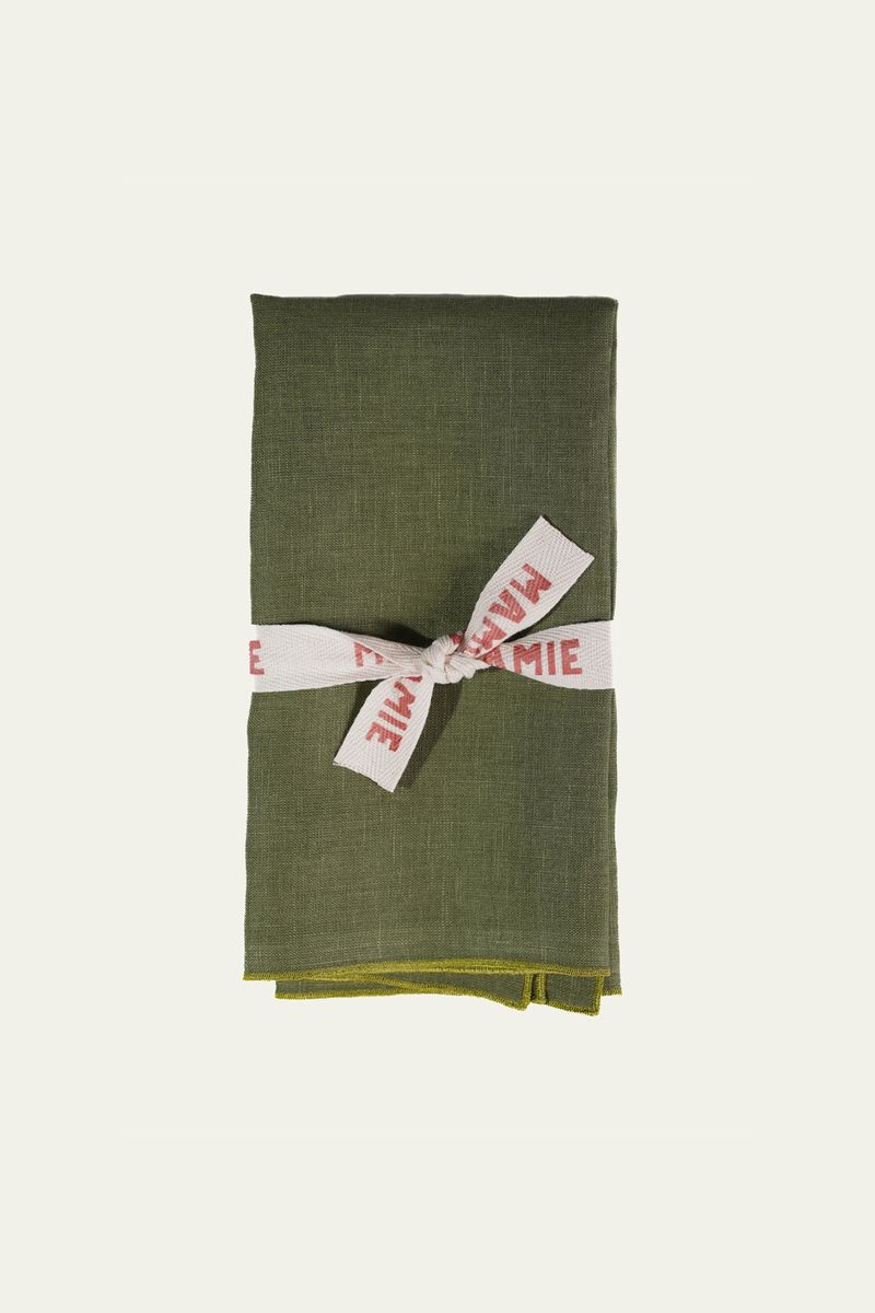 Guardanapo Linho Louise Verde Mamie - Verde