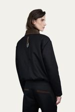 Jaqueta Gola Camurça Preta Lourie - PRETO P