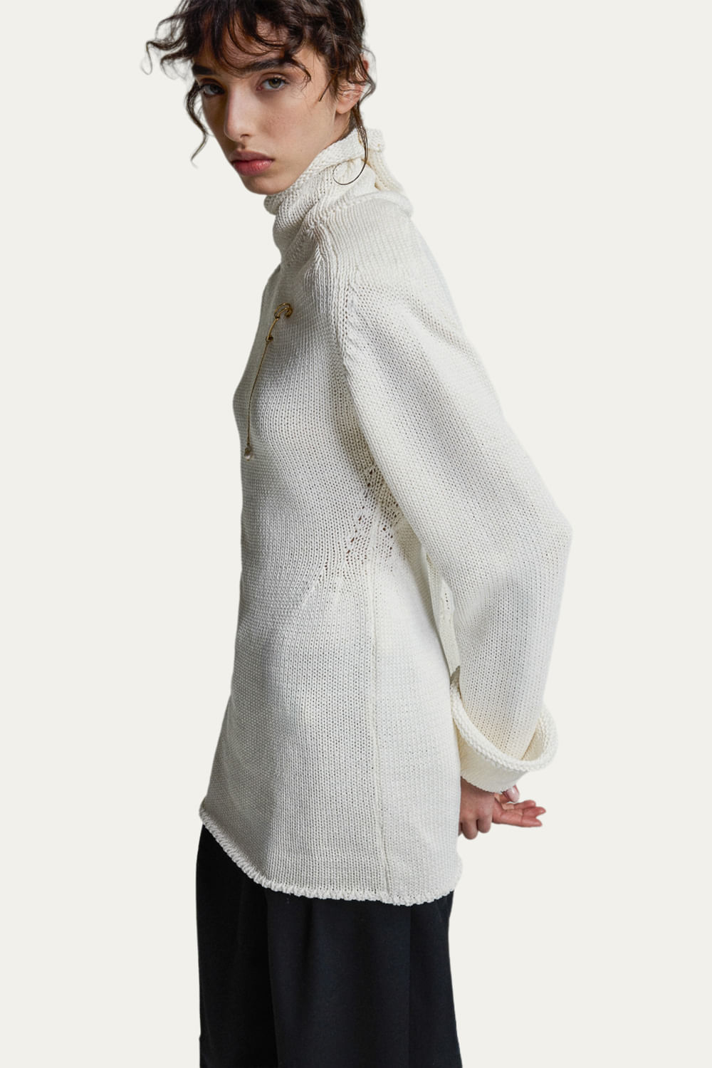 Maxi Pull Felitt Maria Pavan - OFFWHITE P
