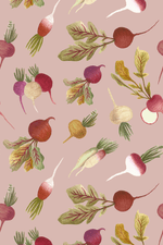 Papel de Parede Rabanetes Edamami + The Kid´s List - Rosa 100X150