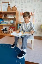 Tapete Playmat Redondo ABC Redondo Edamami + The Kid´s List - Marinho 100X100