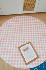Tapete Playmat Redondo Vichy Edamami + The Kid´s List - Rosa 100X100